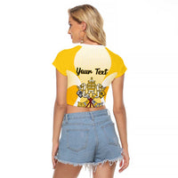 Personalized Holy See - Vatican City Raglan Cropped T Shirt Sporty Style