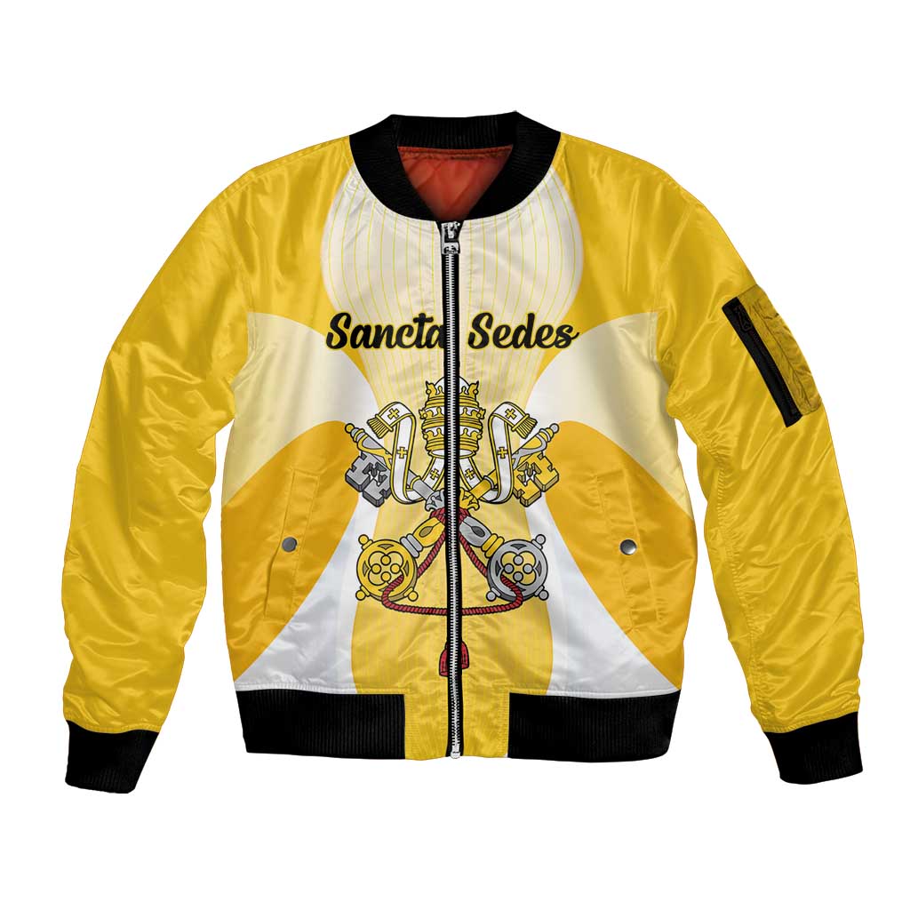 Personalized Holy See - Vatican City Sleeve Zip Bomber Jacket Sporty Style