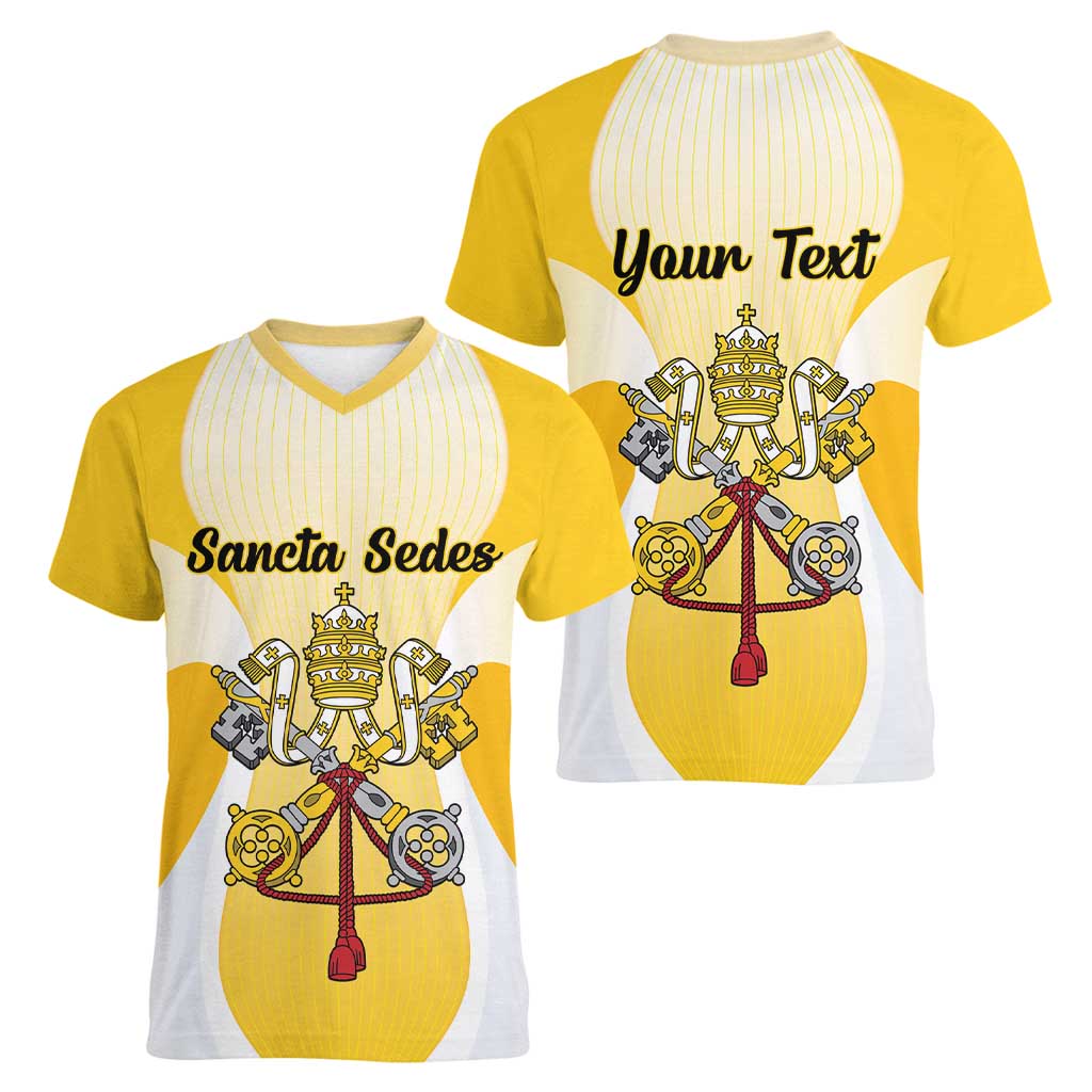 Personalized Holy See - Vatican City Women V-Neck T-Shirt Sporty Style