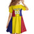 Custom Andorra Coat Of Arms Family Matching Off Shoulder Maxi Dress and Hawaiian Shirt Narcissus Poeticus Flowers Flag Style