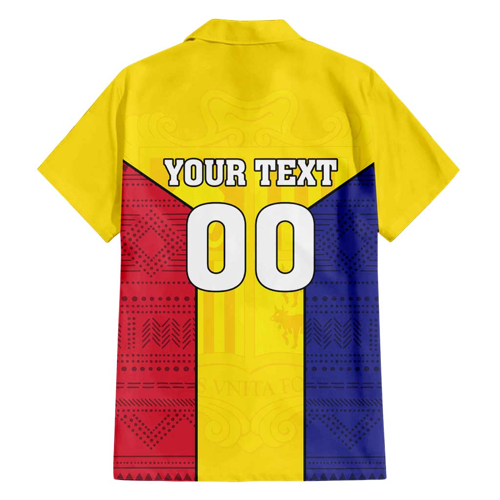 Custom Andorra Coat Of Arms Family Matching Tank Maxi Dress and Hawaiian Shirt Narcissus Poeticus Flowers Flag Style