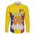 Custom Andorra Coat Of Arms Family Matching Tank Maxi Dress and Hawaiian Shirt Narcissus Poeticus Flowers Flag Style