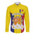 Custom Andorra Coat Of Arms Long Sleeve Button Shirt Narcissus Poeticus Flowers Flag Style