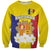 Custom Andorra Coat Of Arms Sweatshirt Narcissus Poeticus Flowers Flag Style