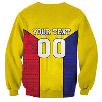 Custom Andorra Coat Of Arms Sweatshirt Narcissus Poeticus Flowers Flag Style