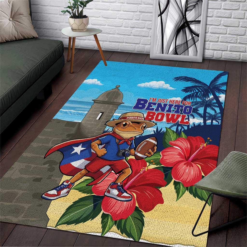 Puerto Rico Coquí Frog Area Rug Benito Bowl Halftime Show