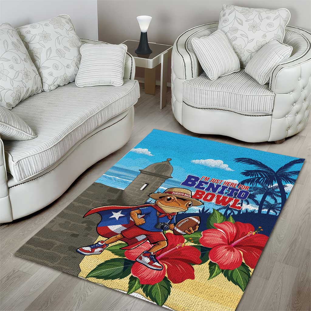 Puerto Rico Coquí Frog Area Rug Benito Bowl Halftime Show