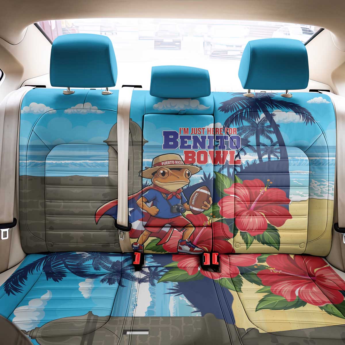Puerto Rico Coquí Frog Back Car Seat Cover Benito Bowl Halftime Show
