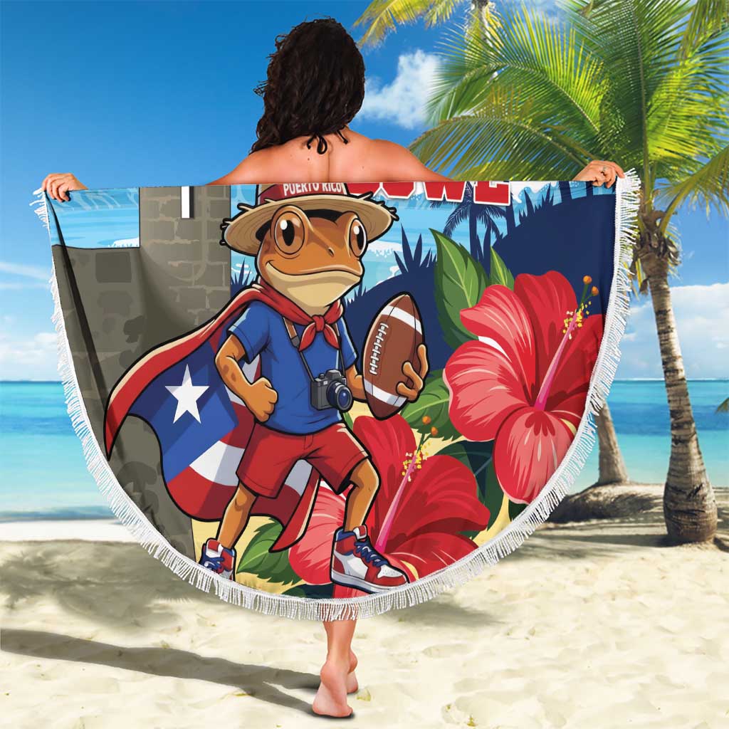 Puerto Rico Coquí Frog Beach Blanket Benito Bowl Halftime Show