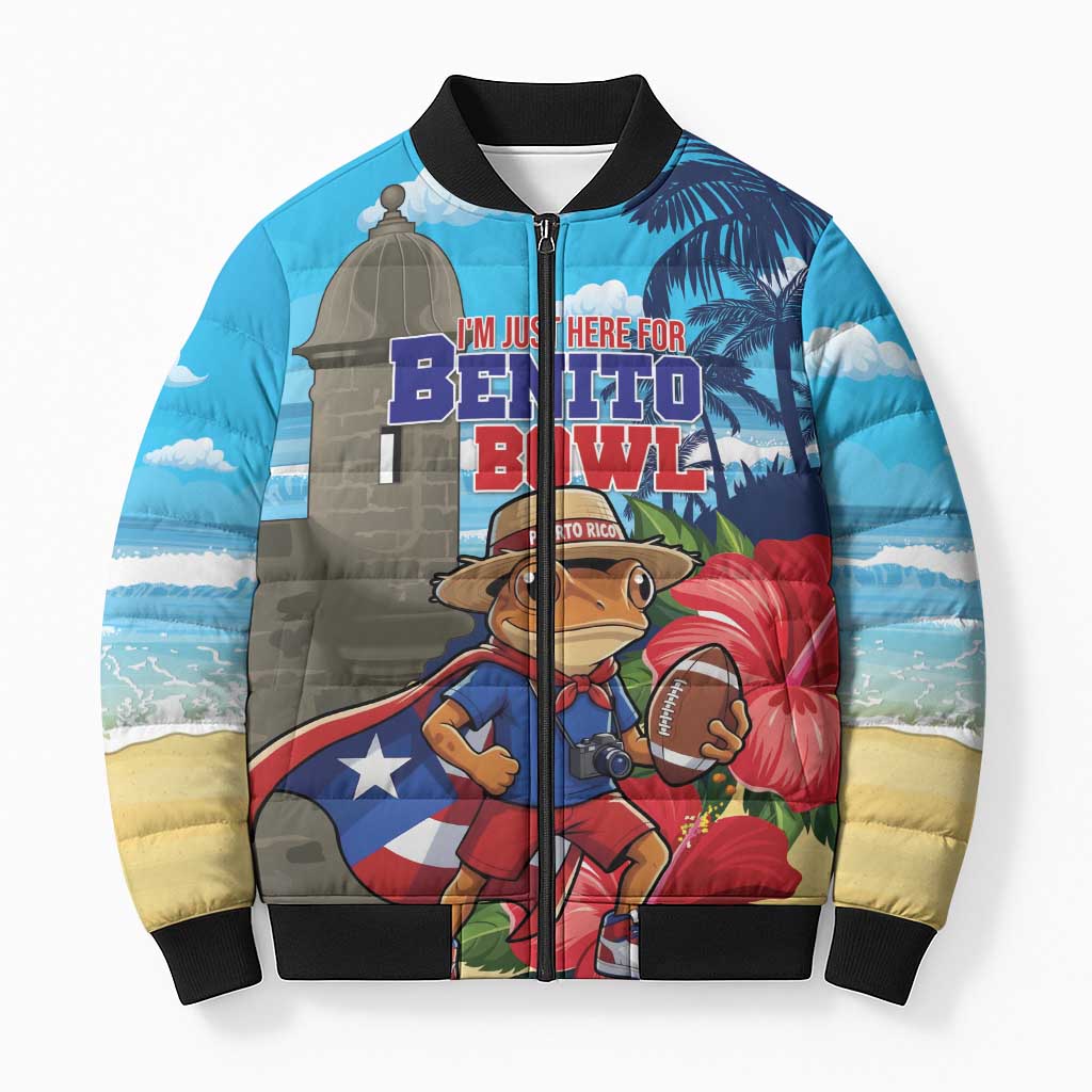 Puerto Rico Coquí Frog Bomber Puffer Jacket Benito Bowl Halftime Show
