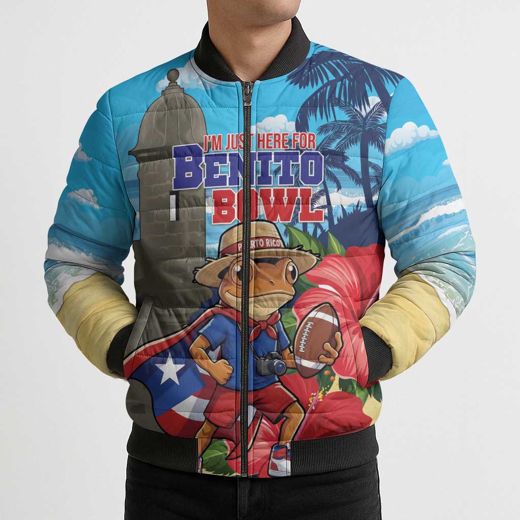 Puerto Rico Coquí Frog Bomber Puffer Jacket Benito Bowl Halftime Show