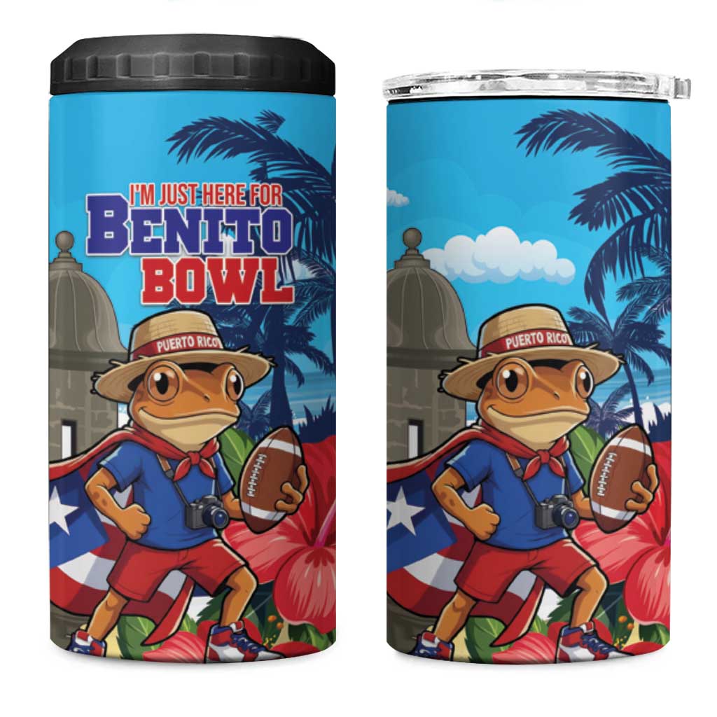 Puerto Rico Coquí Frog 4 in 1 Can Cooler Tumbler Benito Bowl Halftime Show