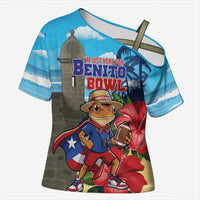 Puerto Rico Coquí Frog Cross Shoulder Shirt Benito Bowl Halftime Show