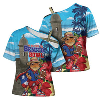 Puerto Rico Coquí Frog Cross Shoulder Shirt Benito Bowl Halftime Show