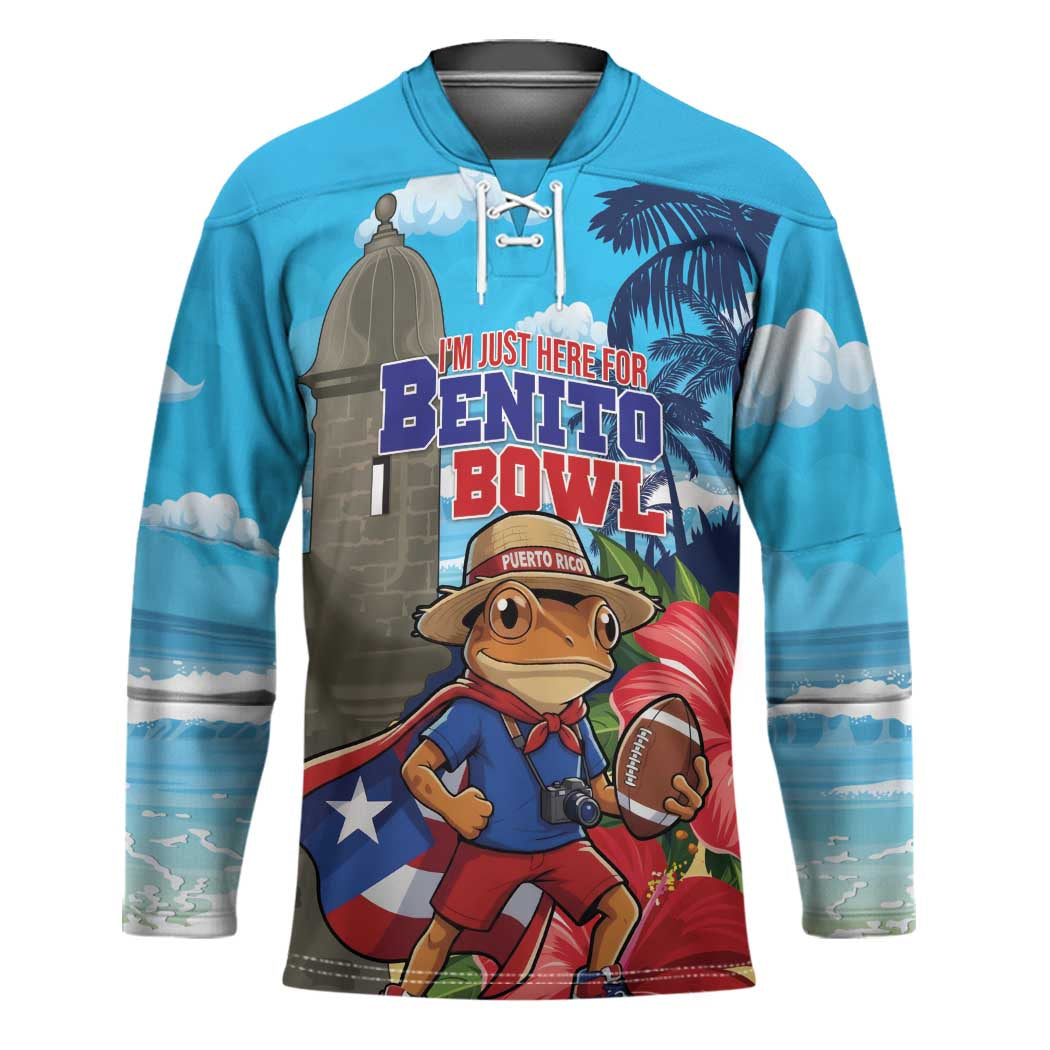 Puerto Rico Coquí Frog Hockey Jersey Benito Bowl Halftime Show