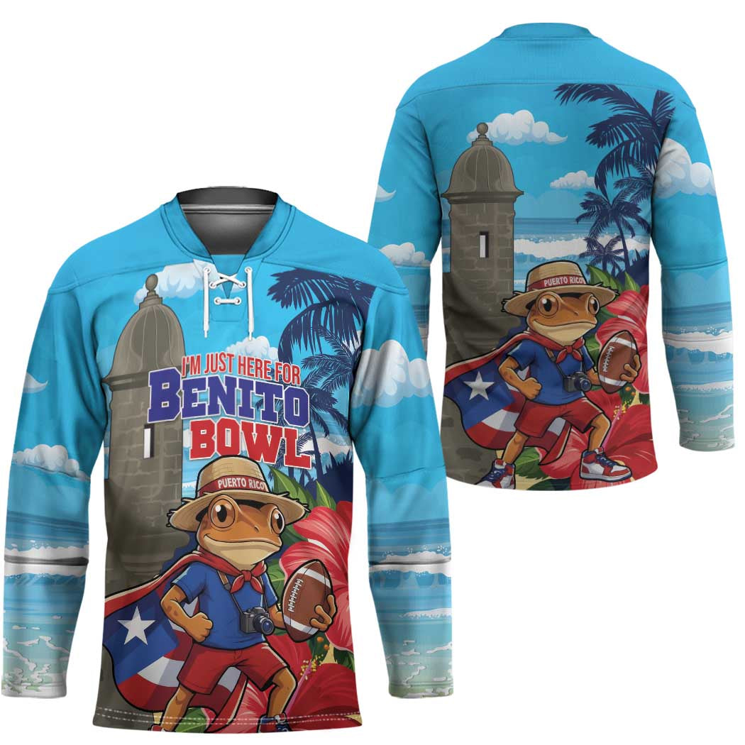 Puerto Rico Coquí Frog Hockey Jersey Benito Bowl Halftime Show