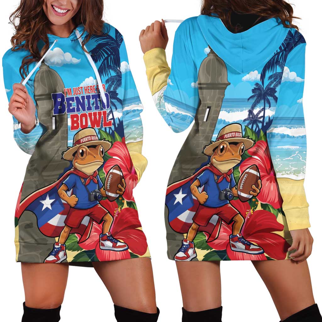 Puerto Rico Coquí Frog Hoodie Dress Benito Bowl Halftime Show