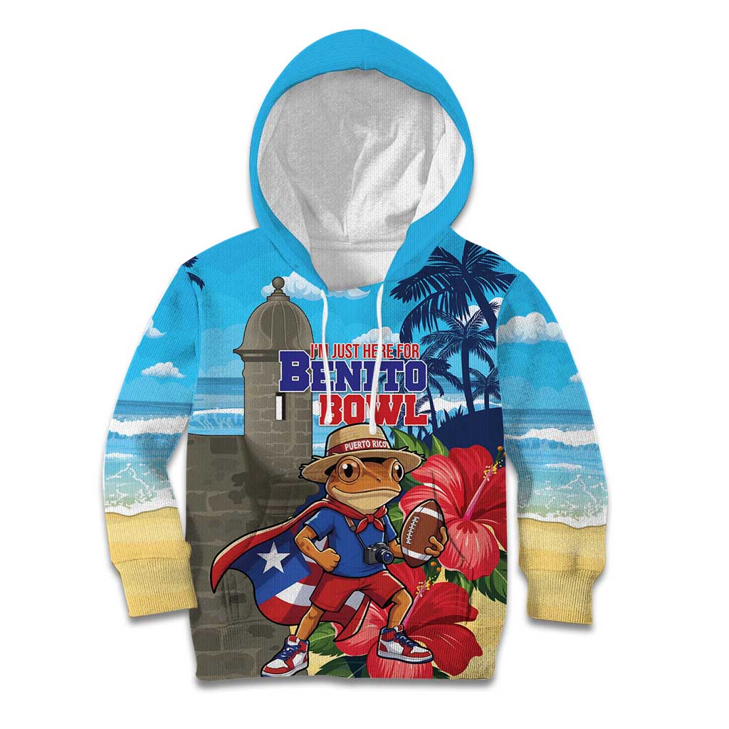 Puerto Rico Coquí Frog Kid Hoodie Benito Bowl Halftime Show