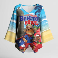 Puerto Rico Coquí Frog Kimono Sleeve Blouse Benito Bowl Halftime Show