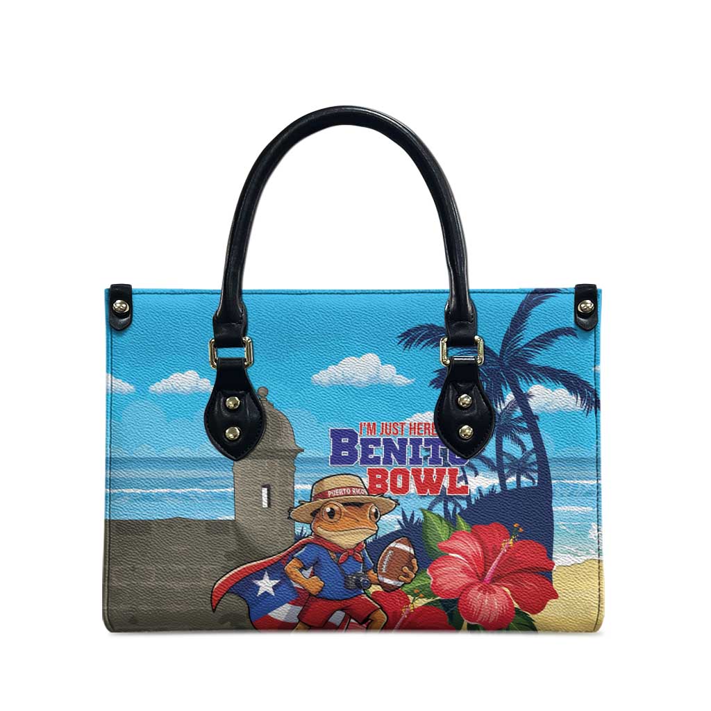 Puerto Rico Coquí Frog Leather Bag Benito Bowl Halftime Show