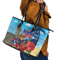 Puerto Rico Coquí Frog Leather Tote Bag Benito Bowl Halftime Show