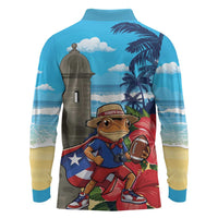 Puerto Rico Coquí Frog Long Sleeve Polo Shirt Benito Bowl Halftime Show