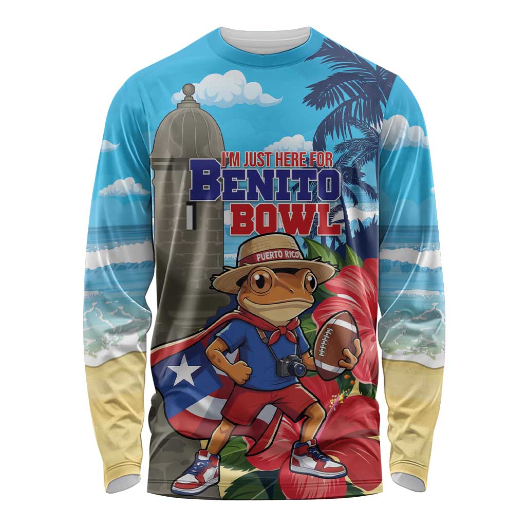 Puerto Rico Coquí Frog Long Sleeve Shirt Benito Bowl Halftime Show