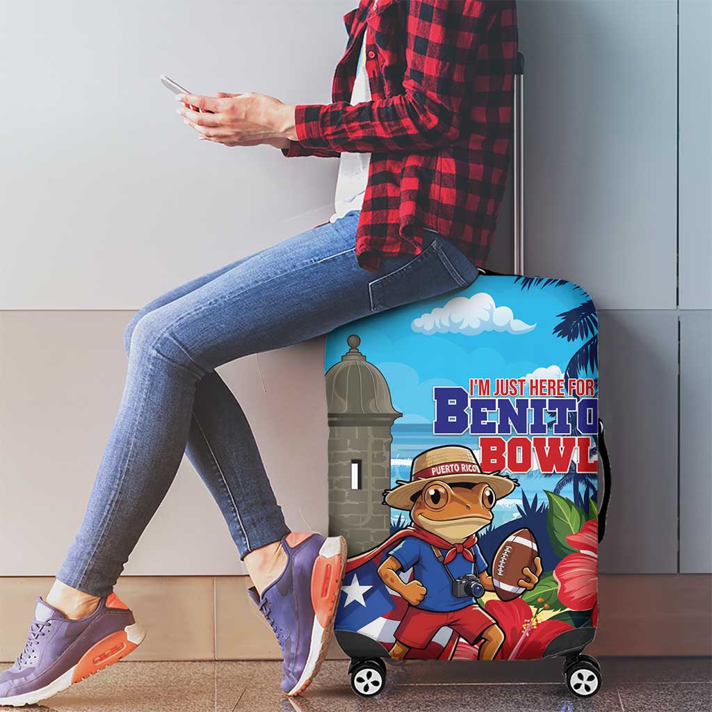Puerto Rico Coquí Frog Luggage Cover Benito Bowl Halftime Show