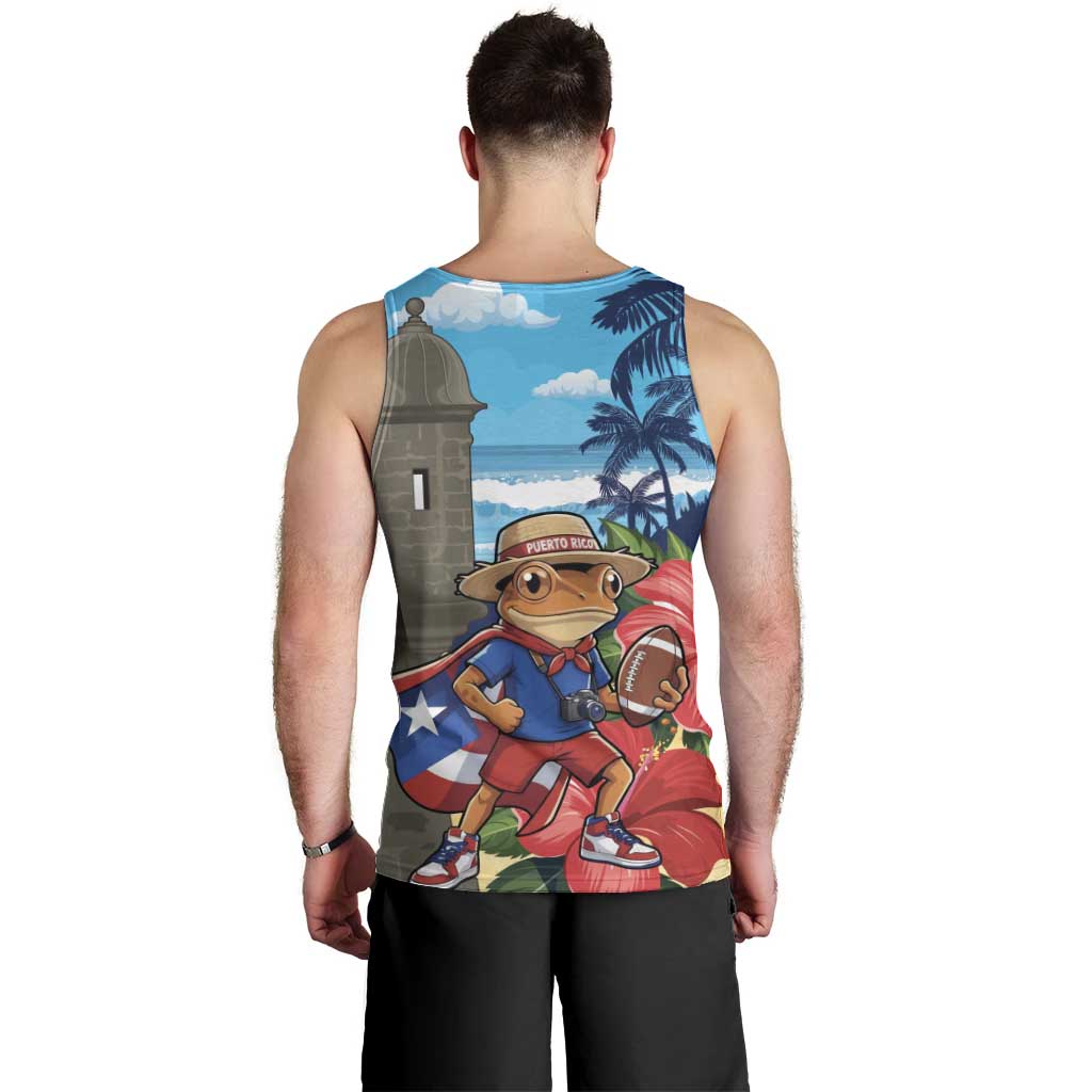 Puerto Rico Coquí Frog Men Tank Top Benito Bowl Halftime Show