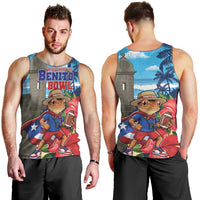 Puerto Rico Coquí Frog Men Tank Top Benito Bowl Halftime Show