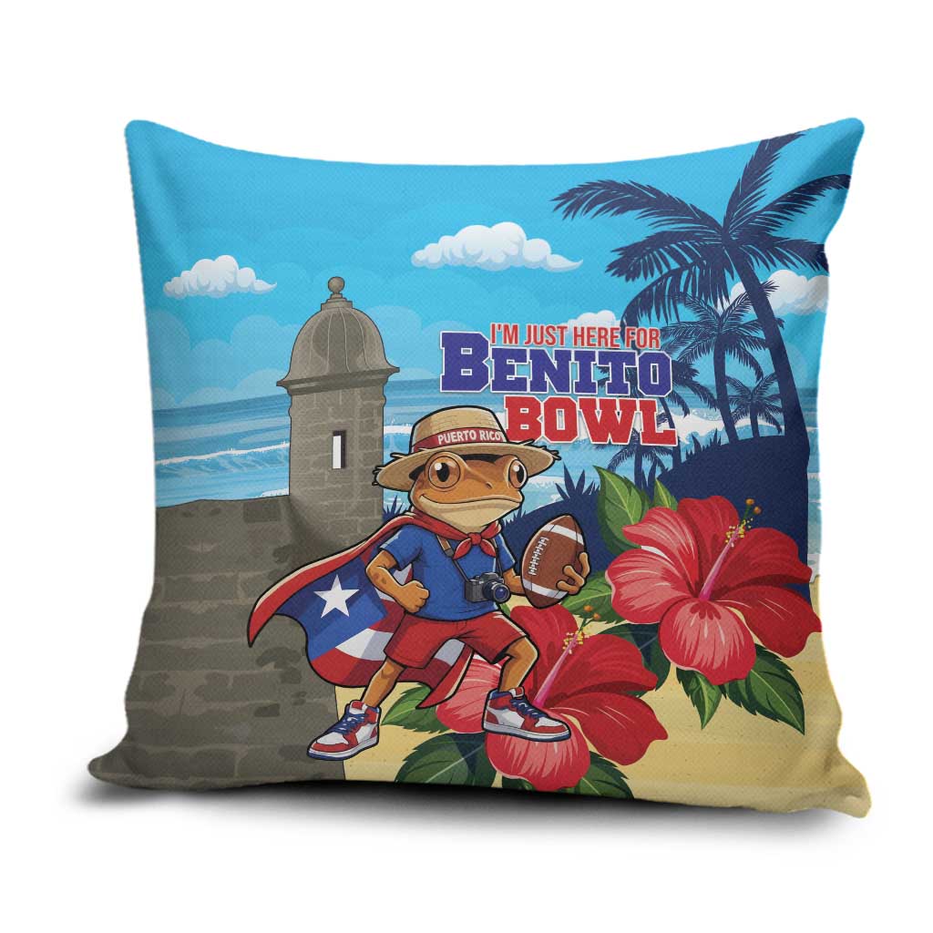 Puerto Rico Coquí Frog Pillow Cover Benito Bowl Halftime Show