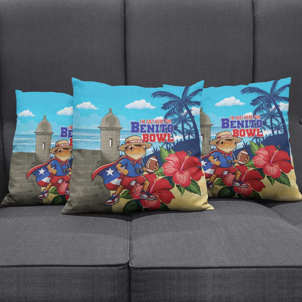 Puerto Rico Coquí Frog Pillow Cover Benito Bowl Halftime Show