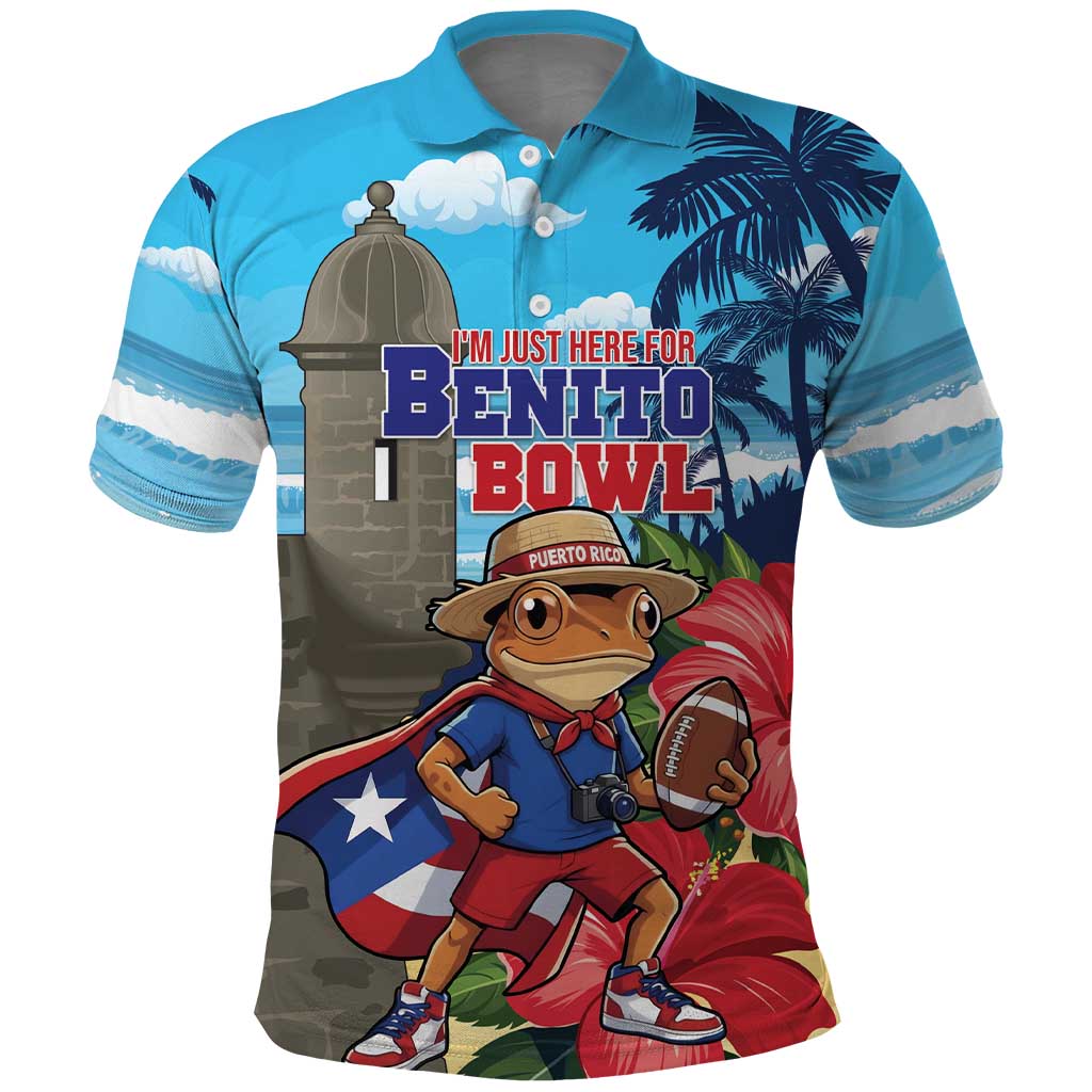 Puerto Rico Coquí Frog Polo Shirt Benito Bowl Halftime Show