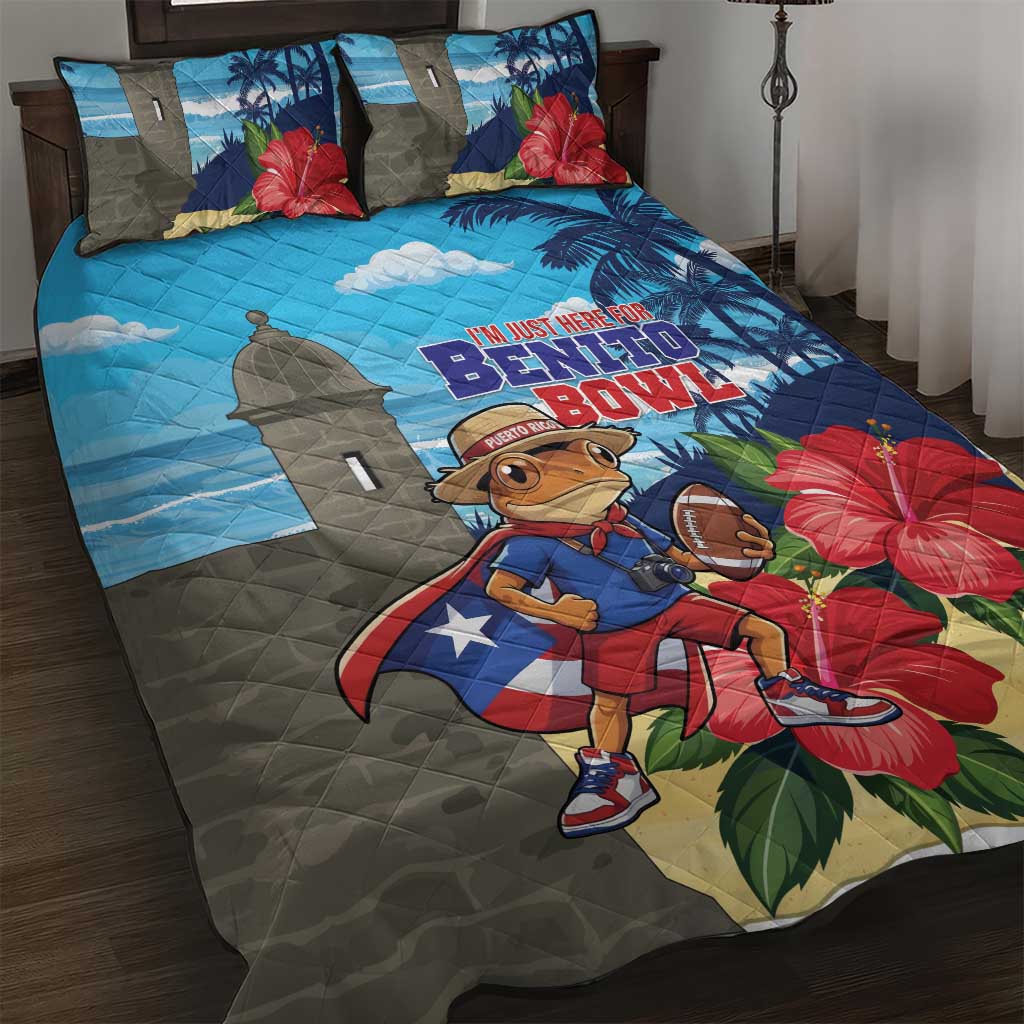 Puerto Rico Coquí Frog Quilt Bed Set Benito Bowl Halftime Show