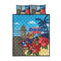Puerto Rico Coquí Frog Quilt Bed Set Benito Bowl Halftime Show