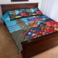 Puerto Rico Coquí Frog Quilt Bed Set Benito Bowl Halftime Show