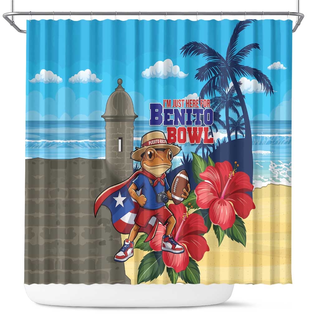 Puerto Rico Coquí Frog Shower Curtain Benito Bowl Halftime Show
