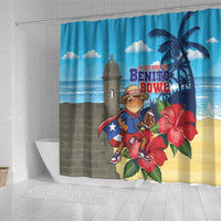Puerto Rico Coquí Frog Shower Curtain Benito Bowl Halftime Show