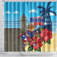 Puerto Rico Coquí Frog Shower Curtain Benito Bowl Halftime Show