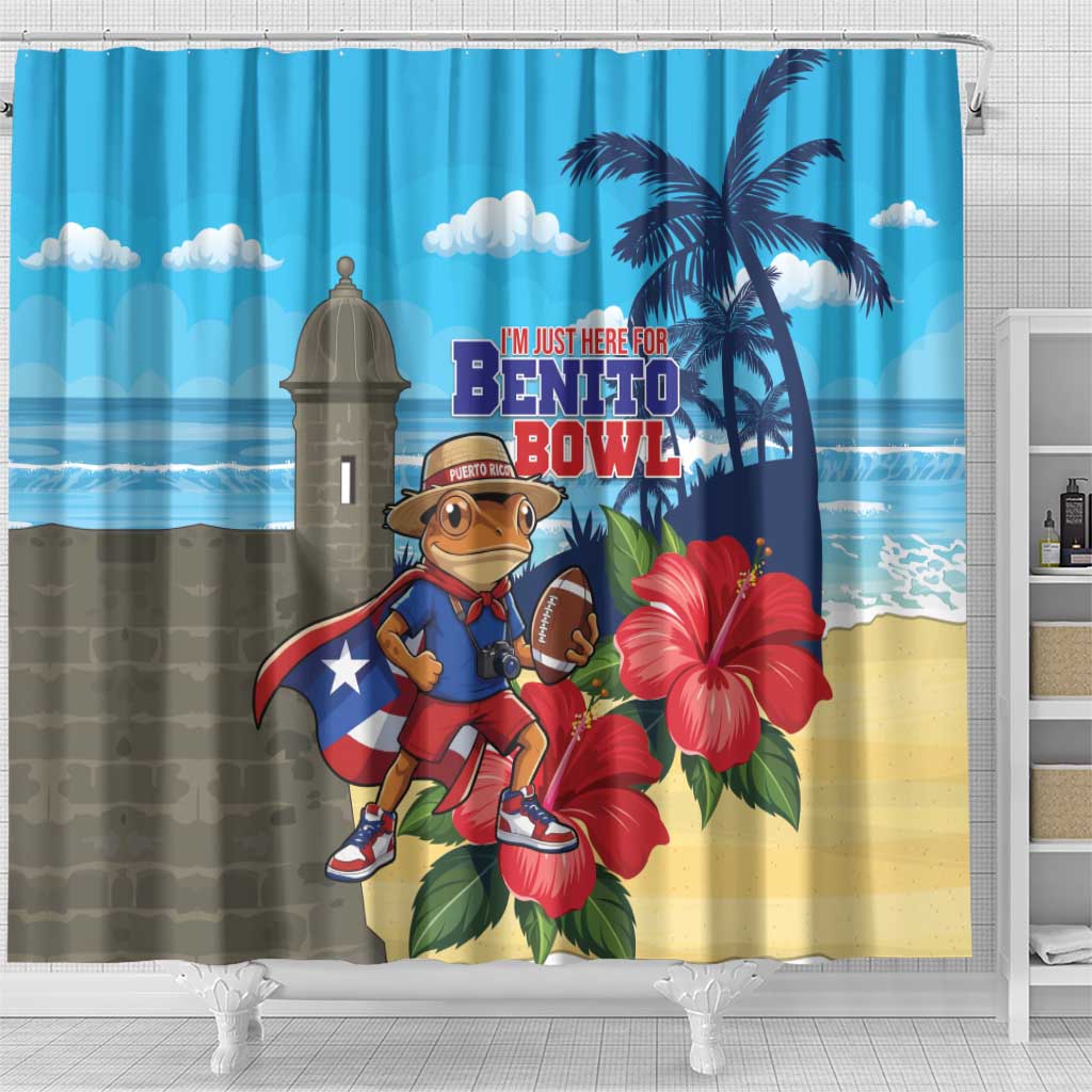 Puerto Rico Coquí Frog Shower Curtain Benito Bowl Halftime Show
