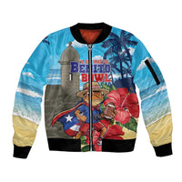 Puerto Rico Coquí Frog Sleeve Zip Bomber Jacket Benito Bowl Halftime Show