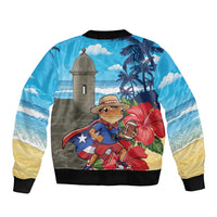 Puerto Rico Coquí Frog Sleeve Zip Bomber Jacket Benito Bowl Halftime Show