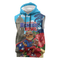 Puerto Rico Coquí Frog Sleeveless Hoodie Benito Bowl Halftime Show