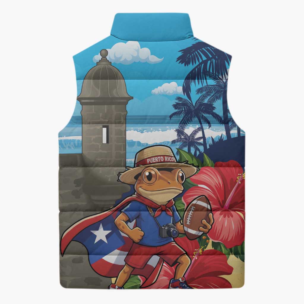 Puerto Rico Coquí Frog Sleeveless Puffer Jacket Benito Bowl Halftime Show