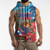 Puerto Rico Coquí Frog Sleeveless Zip Hoodie Benito Bowl Halftime Show