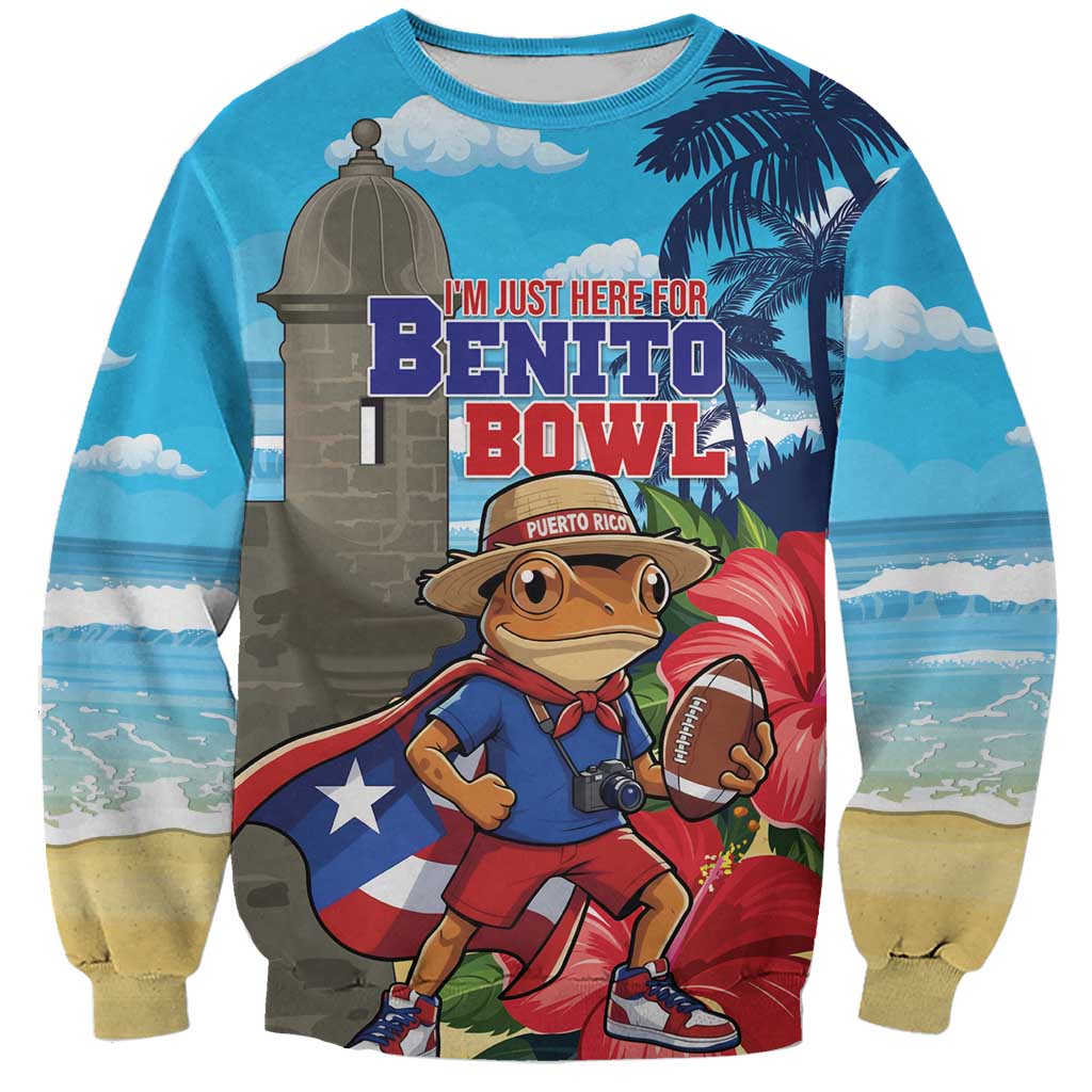 Puerto Rico Coquí Frog Sweatshirt Benito Bowl Halftime Show