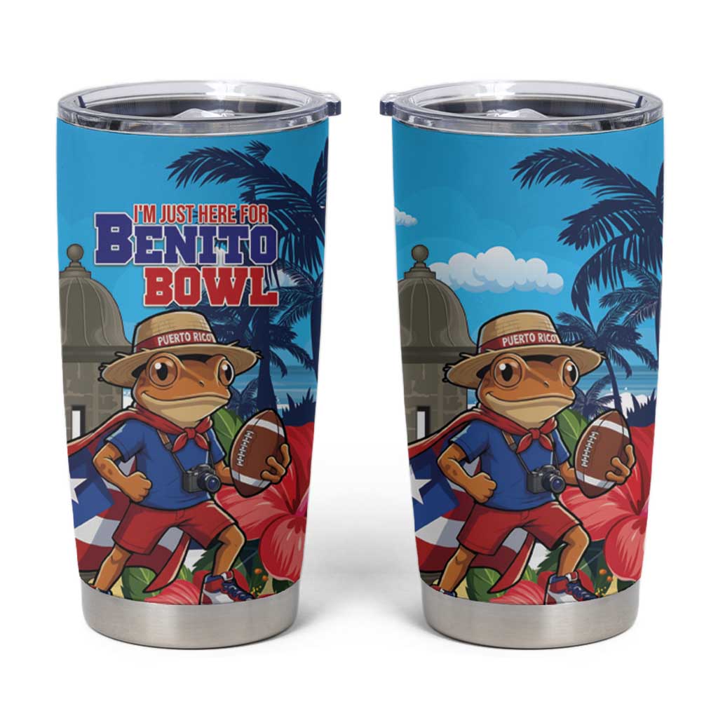 Puerto Rico Coquí Frog Tumbler Cup Benito Bowl Halftime Show