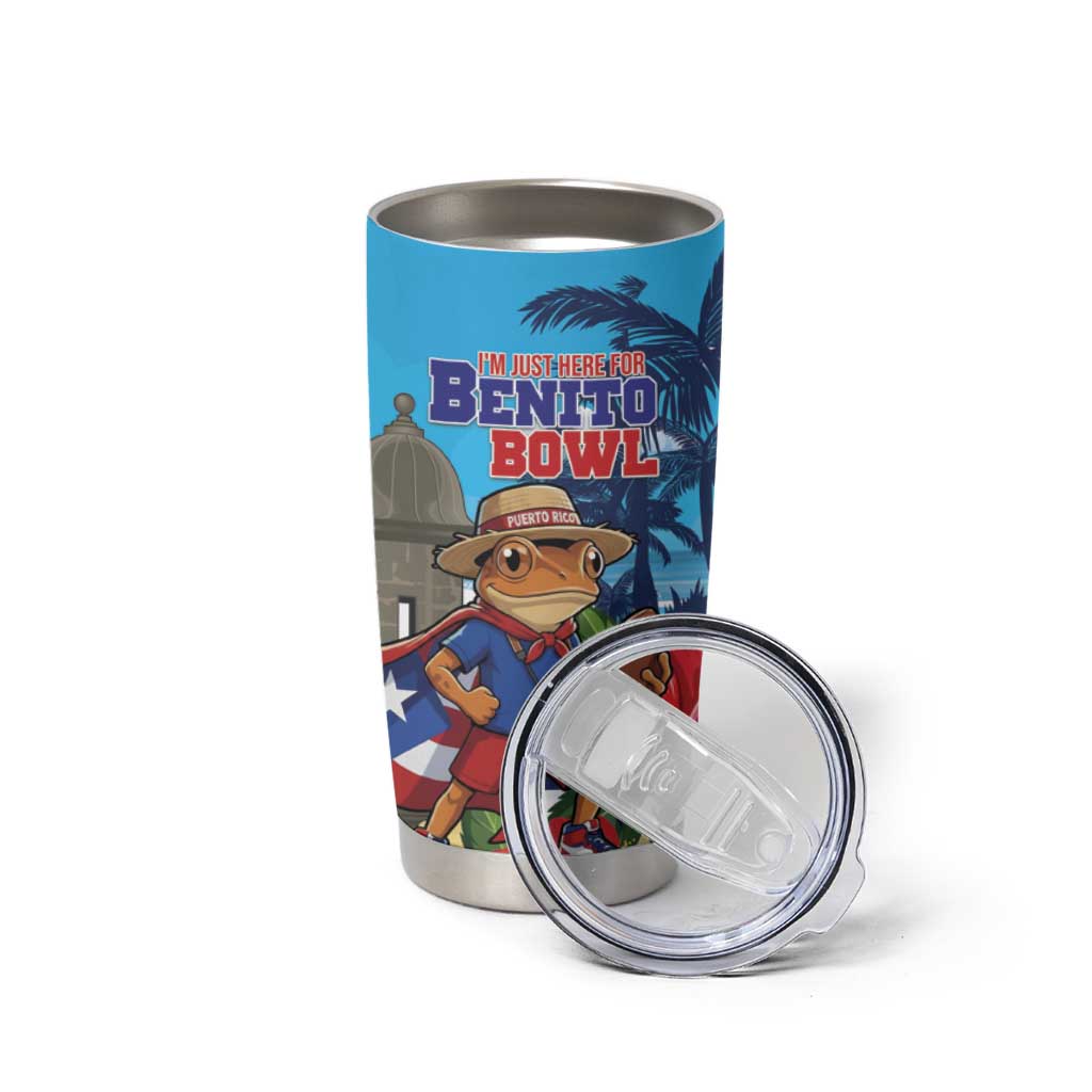 Puerto Rico Coquí Frog Tumbler Cup Benito Bowl Halftime Show