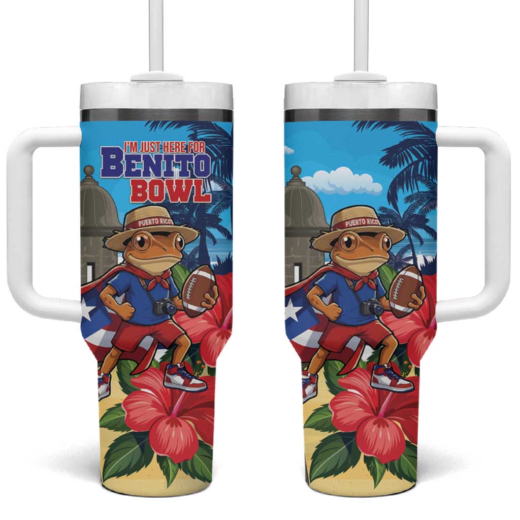 Puerto Rico Coquí Frog Tumbler With Handle Benito Bowl Halftime Show