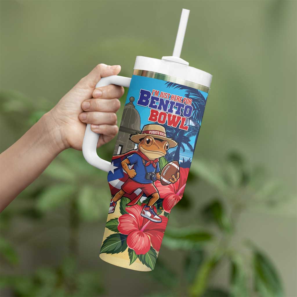 Puerto Rico Coquí Frog Tumbler With Handle Benito Bowl Halftime Show